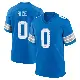 ＃0 Men's Monty Rice Blue Game Detroit Lions 2nd Jersey