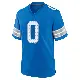 ＃0 Men's Monty Rice Blue Game Detroit Lions 2nd Jersey