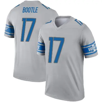 ＃17 Men's Dicaprio Bootle Gray Legend Detroit Lions Inverted Jersey
