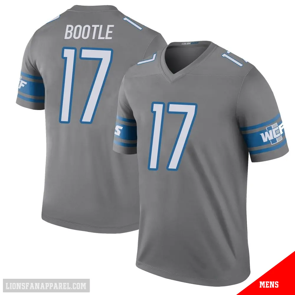 ＃17 Men's Dicaprio Bootle Legend Detroit Lions Color Rush Steel Jersey