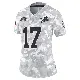 ＃17 Women's Dicaprio Bootle Arctic Camo Limited Detroit Lions 2024 Salute to Service Jersey