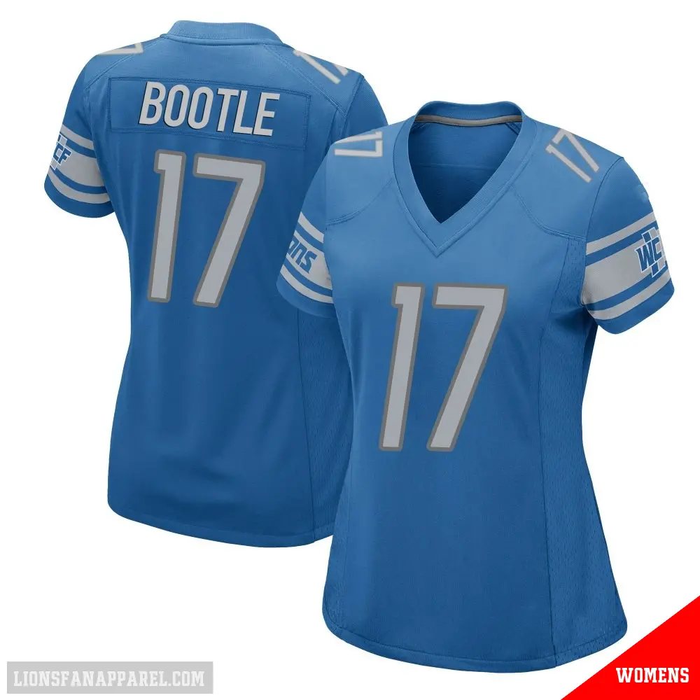 ＃17 Women's Dicaprio Bootle Blue Game Detroit Lions Team Color Jersey