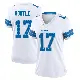 ＃17 Women's Dicaprio Bootle White Game Detroit Lions 2nd Jersey