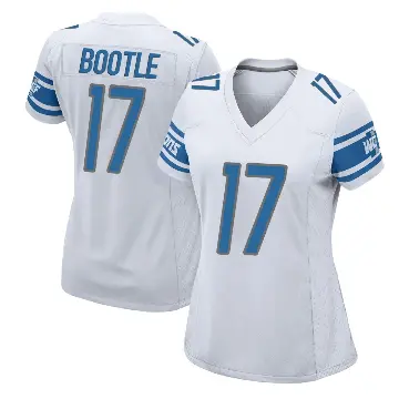 ＃17 Women's Dicaprio Bootle White Game Detroit Lions Jersey