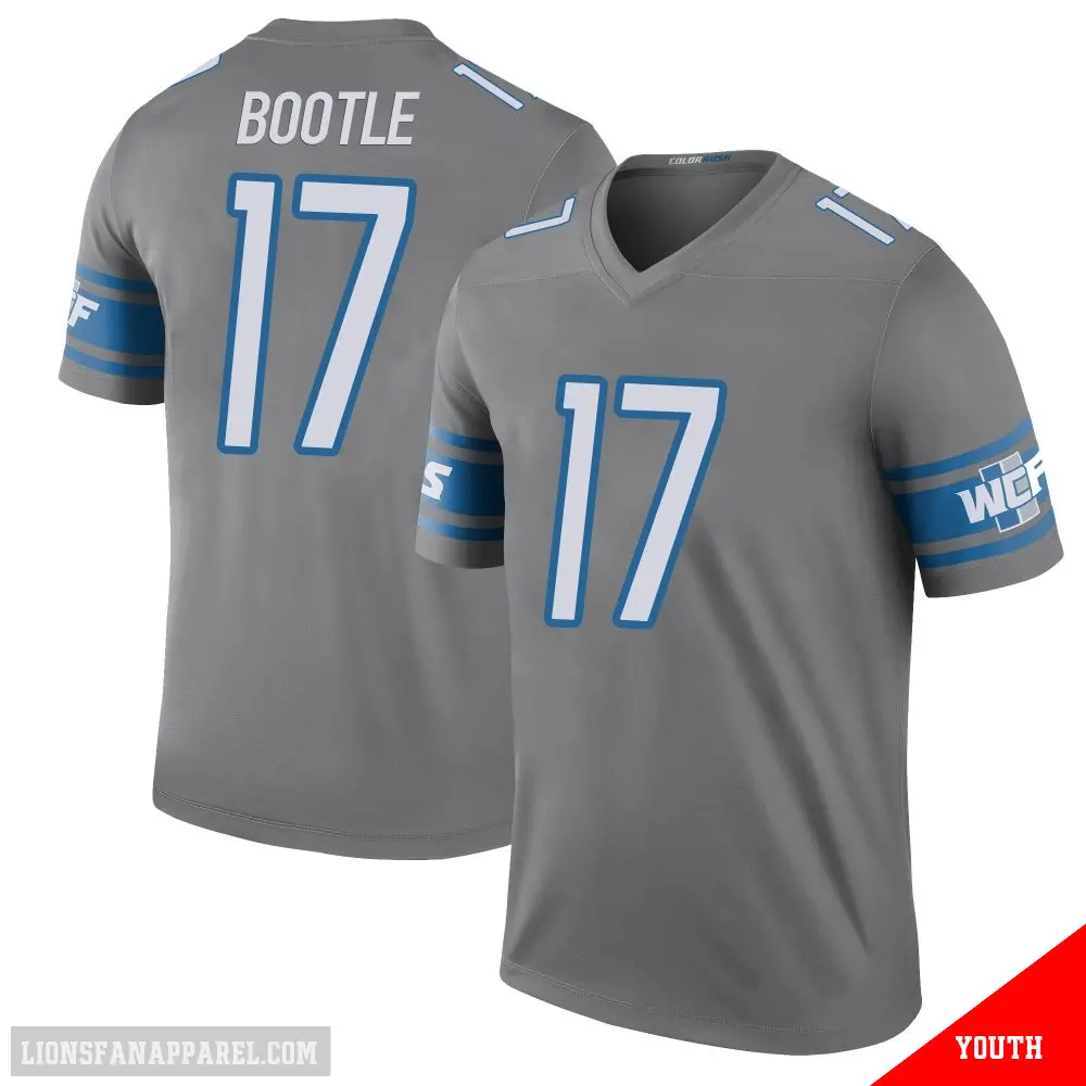 ＃17 Youth Dicaprio Bootle Legend Detroit Lions Color Rush Steel Jersey