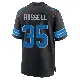 ＃35 Men's Tyson Russell Black Game Detroit Lions Alternate 2nd Jersey
