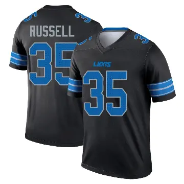＃35 Men's Tyson Russell Black Legend Detroit Lions Jersey