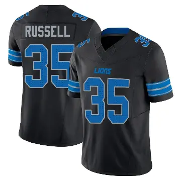 ＃35 Men's Tyson Russell Black Limited Detroit Lions Alternate Vapor F.U.S.E. 2nd Jersey