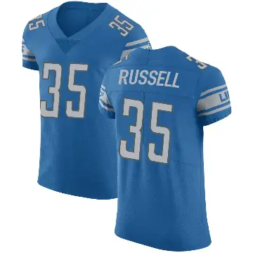 ＃35 Men's Tyson Russell Blue Elite Detroit Lions Team Color Vapor Untouchable Jersey