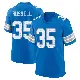 ＃35 Men's Tyson Russell Blue Game Detroit Lions 2nd Jersey