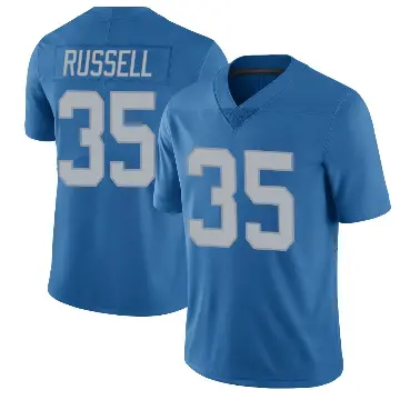 ＃35 Men's Tyson Russell Blue Limited Detroit Lions Throwback Vapor Untouchable Jersey