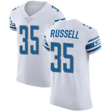 ＃35 Men's Tyson Russell White Elite Detroit Lions Vapor Untouchable Jersey