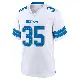 ＃35 Men's Tyson Russell White Game Detroit Lions 2nd Jersey