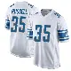 ＃35 Men's Tyson Russell White Game Detroit Lions Jersey