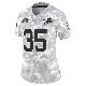 ＃35 Women's Tyson Russell Arctic Camo Limited Detroit Lions 2024 Salute to Service Jersey