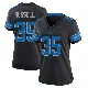 ＃35 Women's Tyson Russell Black Game Detroit Lions Alternate 2nd Jersey