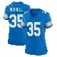 ＃35 Women's Tyson Russell Blue Game Detroit Lions 2nd Jersey