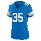 ＃35 Women's Tyson Russell Blue Game Detroit Lions 2nd Jersey