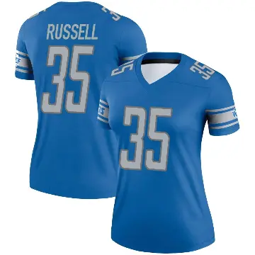 ＃35 Women's Tyson Russell Blue Legend Detroit Lions Jersey