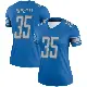 ＃35 Women's Tyson Russell Blue Legend Detroit Lions Jersey