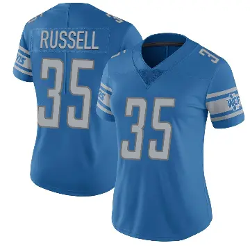 ＃35 Women's Tyson Russell Blue Limited Detroit Lions Team Color Vapor Untouchable Jersey