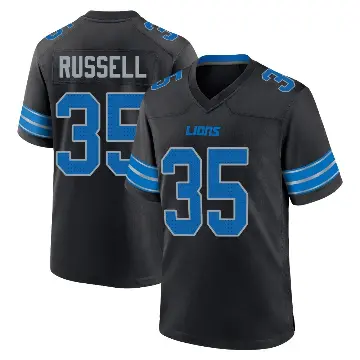 ＃35 Youth Tyson Russell Black Game Detroit Lions Alternate 2nd Jersey