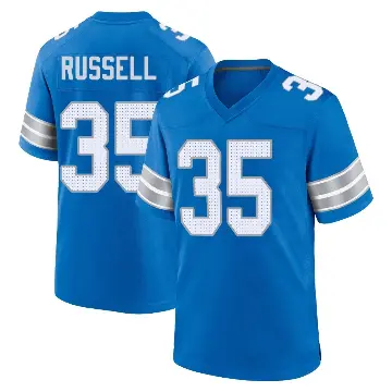 ＃35 Youth Tyson Russell Blue Game Detroit Lions 2nd Jersey