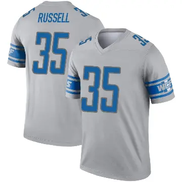 ＃35 Youth Tyson Russell Gray Legend Detroit Lions Inverted Jersey