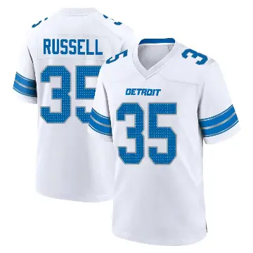 ＃35 Youth Tyson Russell White Game Detroit Lions 2nd Jersey