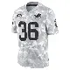 ＃36 Men's Erick Hallett Arctic Camo Limited Detroit Lions 2024 Salute to Service Jersey