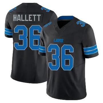 ＃36 Men's Erick Hallett Black Limited Detroit Lions Alternate Vapor F.U.S.E. 2nd Jersey