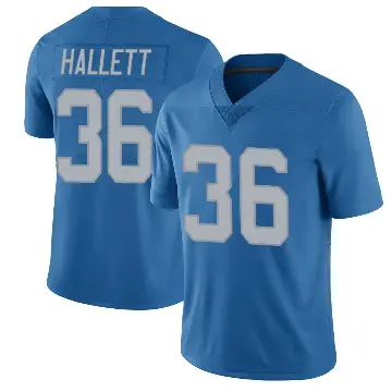 ＃36 Men's Erick Hallett Blue Limited Detroit Lions Throwback Vapor Untouchable Jersey