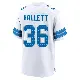 ＃36 Men's Erick Hallett White Game Detroit Lions 2nd Jersey