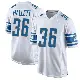 ＃36 Men's Erick Hallett White Game Detroit Lions Jersey