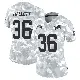 ＃36 Women's Erick Hallett Arctic Camo Limited Detroit Lions 2024 Salute to Service Jersey