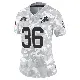 ＃36 Women's Erick Hallett Arctic Camo Limited Detroit Lions 2024 Salute to Service Jersey