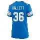 ＃36 Women's Erick Hallett Blue Game Detroit Lions 2nd Jersey