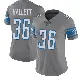 ＃36 Women's Erick Hallett Limited Detroit Lions Color Rush Steel Jersey