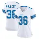 ＃36 Women's Erick Hallett White Game Detroit Lions 2nd Jersey