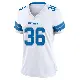 ＃36 Women's Erick Hallett White Game Detroit Lions 2nd Jersey