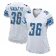 ＃36 Women's Erick Hallett White Game Detroit Lions Jersey