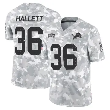 ＃36 Youth Erick Hallett Arctic Camo Limited Detroit Lions 2024 Salute to Service Jersey