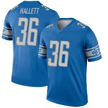 ＃36 Youth Erick Hallett Blue Legend Detroit Lions Jersey