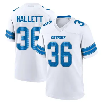＃36 Youth Erick Hallett White Game Detroit Lions 2nd Jersey