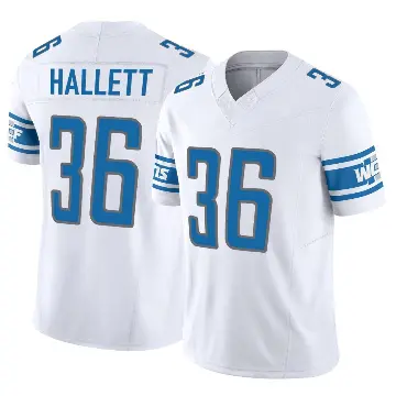 ＃36 Youth Erick Hallett White Limited Detroit Lions Vapor F.U.S.E. Jersey