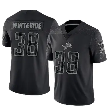 ＃38 Men's Nick Whiteside Black Limited Detroit Lions Reflective Jersey