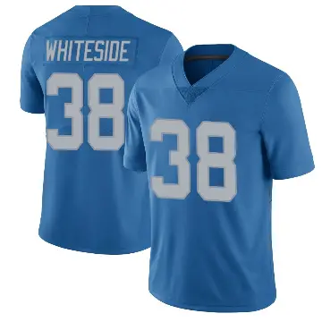 ＃38 Men's Nick Whiteside Blue Limited Detroit Lions Throwback Vapor Untouchable Jersey