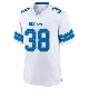 ＃38 Men's Nick Whiteside White Game Detroit Lions 2nd Jersey