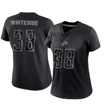 ＃38 Women's Nick Whiteside Black Limited Detroit Lions Reflective Jersey