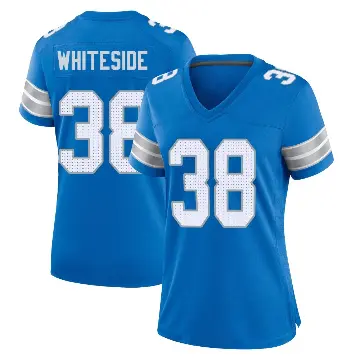 ＃38 Women's Nick Whiteside Blue Game Detroit Lions 2nd Jersey